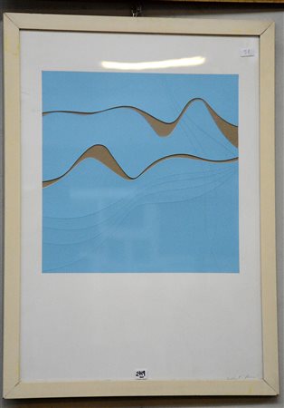 Agostino Ferrari Milano (1938- ) "Composizione" tempera su cartone (cm 70x50)...