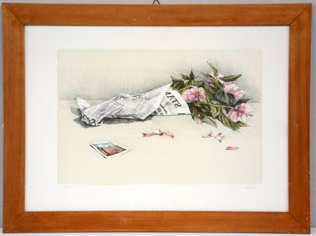 Giovanni Cappelli Cesena (1923- Milano 1997) "Senza titolo" 1978, litografia...