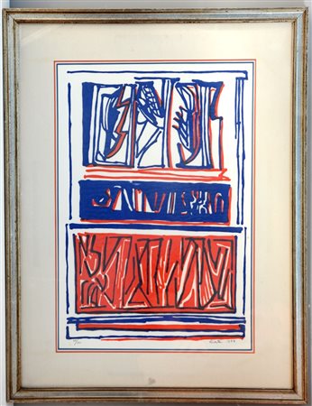 Riccardo Licata Torino (1929- Venezia 2014) "Composizione astratta" 1974,...