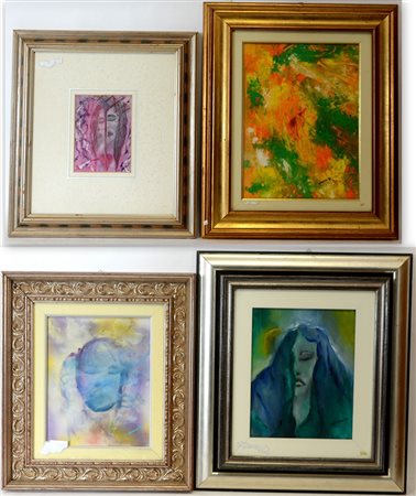 Limonta Lotto di quattro dipinti ad olio di soggetto e dimensioni differenti,...