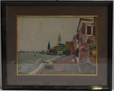 Firma indecifrata, "Mazzorbo" 1981, olio su tela (cm 30x40) firmato in basso...