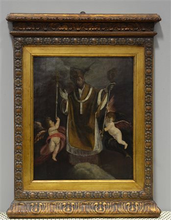 Ignoto del sec. XVIII "Santo" olio su rame (cm 40x31) in cornice