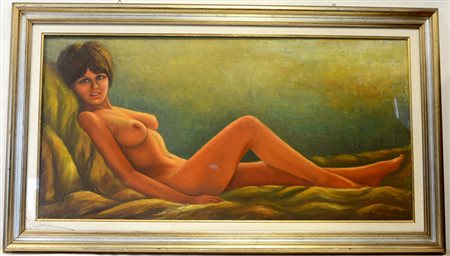 Giovanni Chironi "Nudo femminile", olio su tela (cm 60x120) firmato e datato...