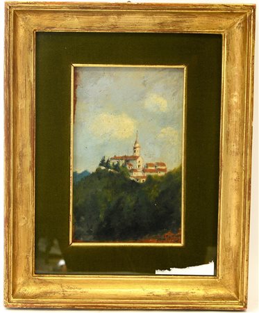 Ignoto, "San Genesio", olio su tavoletta (cm 22x13,5) siglato in basso a...