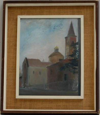 Arcano "San Marco da Fatebenefratelli" olio su cartone telato (cm 40x30)...