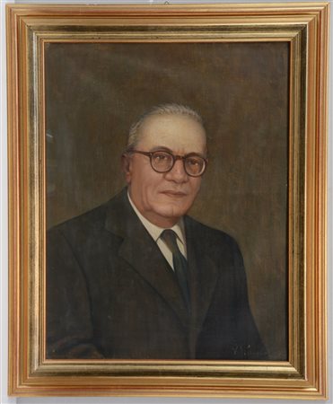 V. Piano "Ritratto di signore" olio su tela (cm 64x49). Firmato in basso a...