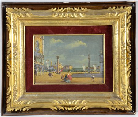 Zanetti "Venezia, piazza San Marco", olio su tela (cm 26x36) firmato in basso...