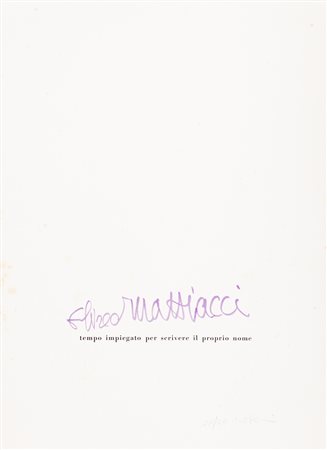 ELISEO MATTIACCI (1940) Senza Titolo, 1971-1972 Cartella contenente 9 opere...