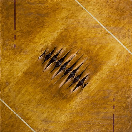 CALOGERO SALEMI (1966) Squarci di ferite sulla terra, 2016 Tecnica mista,...