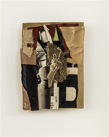 CLAUDIO CINTOLI (1935-1978) Con la colonna, 1963 Tecnica mista, collage e...