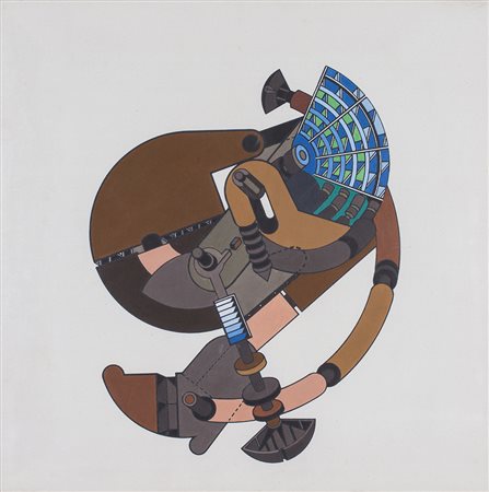 RENATO VOLPINI (1934) Senza Titolo, 1978 Tecnica mista su tela cm 60x60 Firma...