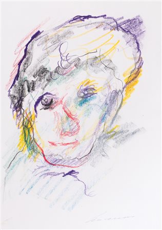 ERNESTO TRECCANI (1920-2009) Senza Titolo Pastelli su carta cm 29,7x21 Firma...