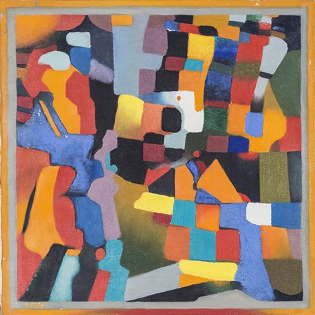 ROLAND BIERGE (1922-1991) Senza Titolo, 1973 Olio su tela cm 60x60 Firma al...