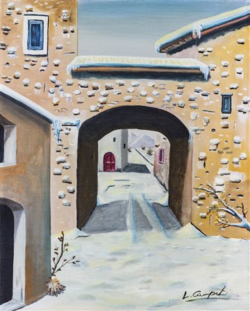 LUCIANO CAMPITI (1956) Inverno, 2008 Olio su tela cm 50x40 Firma al fronte...