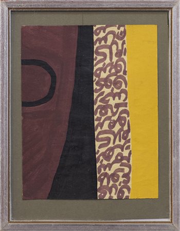 FATHI HASSAN (1957) Senza titolo, 1991 Tecnica mista su carta cm 19,5x15,5...