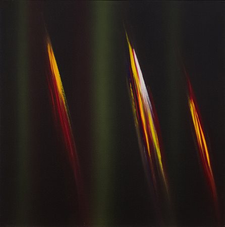 ENNIO FINZI (1931) Il verso del colore in nero, '00 Acrilici su tela cm 70x70...