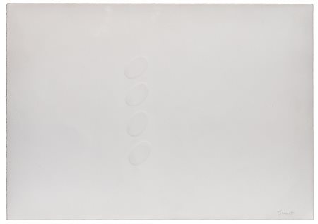 TURI SIMETI (1929) Quattro ovali bianchi, 2014 Calcografia su carta - pezzo...