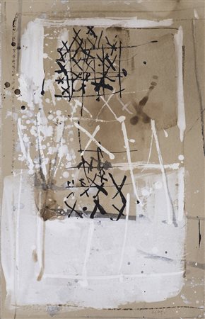 GIORGIO CELIBERTI (1929) Calligrafie Orientali, 1997 Tecnica mista su tavola...