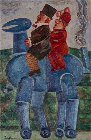 FRANZ BORGHESE (1941-2005) Senza Titolo Olio su tela Cm 45x30 Firma al fronte...