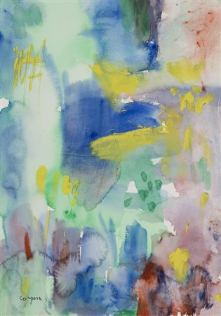 ANTONIO CORPORA (1909-2004) La bandiera del corsaro, 1996 Acquerello su carta...