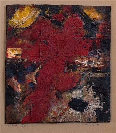 ARTURO CARMASSI (1925-2015) Senza Titolo, 1953 Tecnica mista e applicazioni...