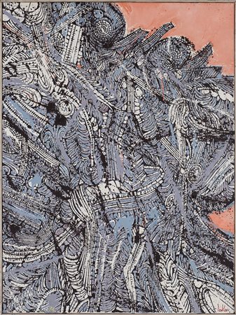 VICTOR LAKS (1924-2011) Hypostase 14, 1974 Olio su tela cm 81x60 Firma al...