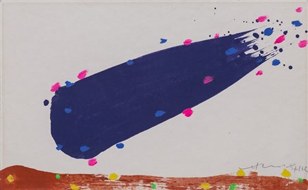 HSIAO CHIN (1935) La meteora Acrilici su carta cm 19x31 Firma al fronte...