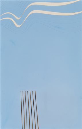 AGOSTINO FERRARI (1938) I Gabbiani, 1970 Cartone dipinto intagliato e...