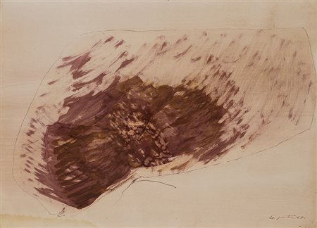 UGO LA PIETRA (1938) Lepre Lunare, 1964 Tempera e inchiostri su cartoncino cm...