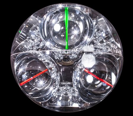 FRANCO COSTALONGA (1933) Oggetto cromocinetico OCSVMMV13, '90 Sfera in...