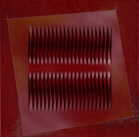 ALBERTO BIASI (1937) UT 49, 2000 Tecnica mista su tela intagliata cm 40x40x4...