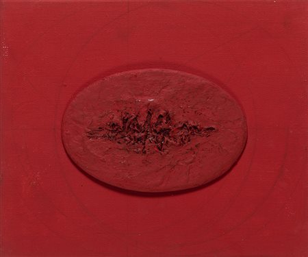 LORENZO PIEMONTI (1935-2015) Natura rossa = ovale, 1967 Acrilici e...