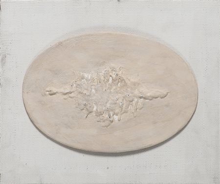 LORENZO PIEMONTI (1935-2015) Natura bianca = ovale, 1967 Acrilici e...
