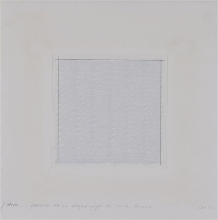 GIANFRANCO ZAPPETTINI (1939) Grafite 2B su cinque fogli di carta bianca, 1975...