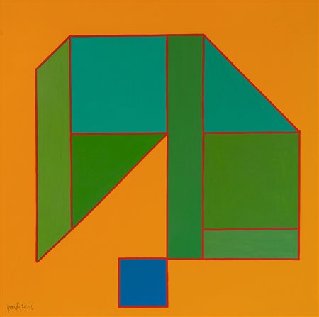 ACHILLE PERILLI (1927) Un giallo d'epoca, 2006 Tecnica mista su tela cm 50x50...