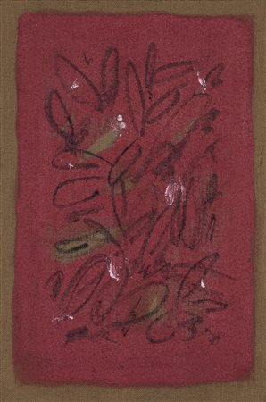 SALVATORE EMBLEMA (1929-2006) Senza titolo, 1992 Terre vesuviane su tela di...