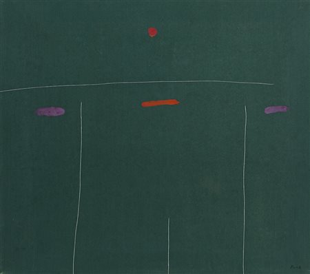 ACHILLE PACE (1923) Itinerario 104, 1987 Acrilici e applicazioni di filo su...