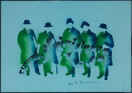 MARIO SCHIFANO (1934-1998) Futurismo rivisitato a colori, 1978 Smalti e spray...