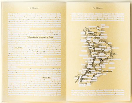 EMILIO ISGRO' (1937) Vita di Pitagora, 2007 Multiplo tridimensionale in carta...