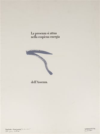 UGO CARREGA (1935-2014) La mano liberata: "Un segno bastardo",...