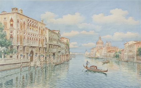 Agnes Minotto Attivo nel XX secolo "Veduta di Venezia" cm. 65x102 -...