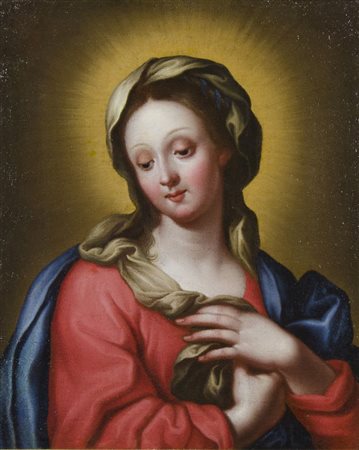 Bartolomeo Letterini 1669-1748 "Madonna" cm. 41x33 - olio su tela foderata In...