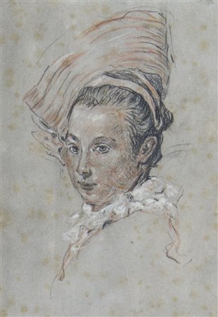 Pittore del XIX secolo "Ritratto" cm. 18x12 - tecnica mista