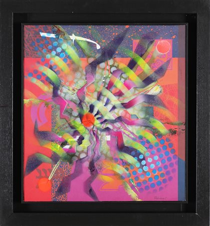 BALDESSARI GUIDO (n. 1938) Anemone cosmico. . 2008. Tecnica mista su carta....