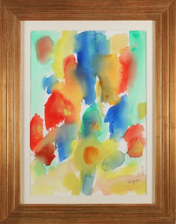 CORPORA ANTONIO (1909 - 2004) Tramonto. . 2001. Acquarello su cartone. Cm...