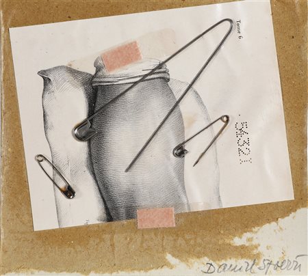 SPOERRI DANIEL (n. 1930) Senza titolo. . Tecnica mista su carta. Cm 20,00 x...