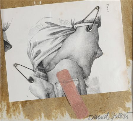 SPOERRI DANIEL (n. 1930) Senza titolo. . Tecnica mista su carta. Cm 20,00 x...