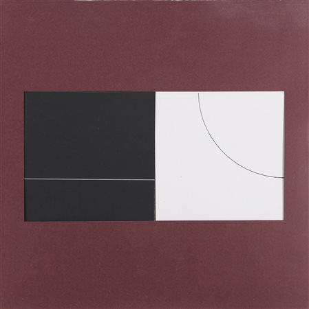 BALLOCCO MARIO (n. 1913) Etimo della linea retta e curva. . 1976. Tecnica...