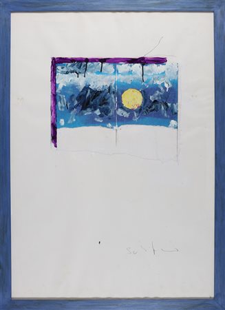 SCHIFANO MARIO (1934 - 1998) Senza titolo. 1979. Tecnica mista su carta. Cm...