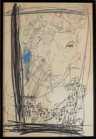 TANCREDI PARMEGGIANI (1927 - 1964) Senza titolo. . Tecnica mista su carta. Cm...